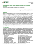 Chipping model: a tool to predict the productivity and cost of chipping operations. Australian Forest Operations Research Alliance (AFORA) Industry Bulletin, Volume 4
