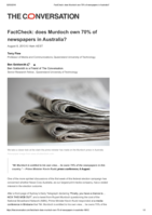 Factcheck: Does Murdoch own 70% of newspapers in Australia?