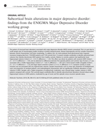 Subcortical brain alterations in major depressive disorder: findings from the ENIGMA Major Depressive Disorder working group