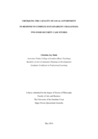 Critiquing the Capacity of Local Government to Respond to Complex Sustainability Challenges: Two Food Security Case Studies