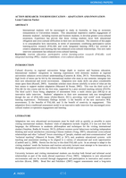 Action research: tourism education - Adaptation and Innovation