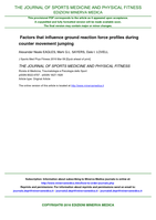 Factors that influence ground reaction force profiles during counter movement jumping