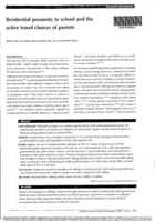 Residential proximity to school and the active travel choices of parents