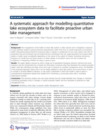 A systematic approach for modelling quantitative lake ecosystem data to facilitate proactive urban lake management