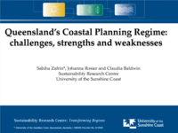 Queensland’s Coastal Planning Regime: challenges, strengths and weaknesses
