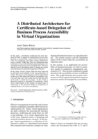A Distributed Architecture for Certificate-based Delegation of Business Process Accessibility in Virtual Organizations