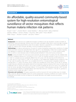 An affordable, quality-assured community-based system for high-resolution entomological surveillance of vector mosquitoes that reflects human malaria infection risk patterns