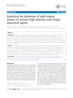 Exploiting the behaviour of wild malaria vectors to achieve high infection with fungal biocontrol agents