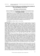The effect of prior cycling on leg stiffness during running in high performance triathletes