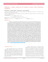 GCGene: a gene resource for gastric cancer with literature evidence