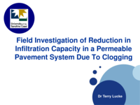 Field Investigation of Reduction in Infiltration Capacity in a Permeable Pavement System Due To Clogging