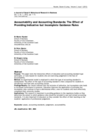 Accountability and Accounting Standards: The Effect of Providing Indicative but Incomplete Guidance Rules