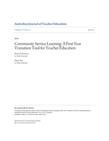 Community Service Learning: A First Year Transition Tool for Teacher Education