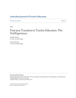 First-year Transition in Teacher Education: The Pod Experience
