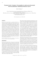 Paropsine beetles (Coleoptera: Chrysomelidae) in south-eastern Queensland hardwood plantations: identifying potential pest species