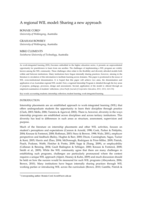 A regional WIL model: Sharing a new approach