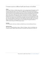 Consumer reactions to different health claim formats on food labels