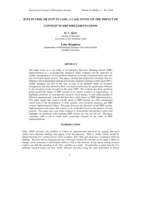 Just in Time or Just in Case: A Case Study on the Impact of Context in ERP Implementations