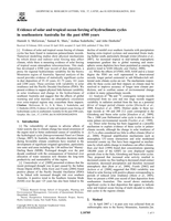 Evidence of solar and tropical-ocean forcing of hydroclimate cycles in southeastern Australia for the past 6500 years