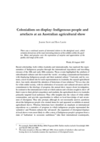 Colonialism on display: Indigenous people and artefacts at an Australian agricultural show