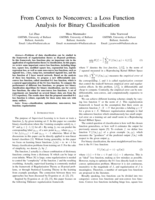 From Convex to Nonconvex: A Loss Function Analysis for Binary Classification