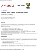 Enhancing Student Learning Through Online Support