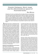 Disaster Dialogues: word, image and the effective/ethical spaces of illustrated books