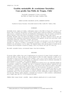 Gestión sustentable de ecosistemas forestales: Caso predio San Pablo de Tregua, Chile [Sustainable management of forest ecosystems: San Pablo de Tregua Case Study, Southern Chile]
