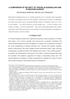 A comparison of security of tenure in Queensland and in Western Europe