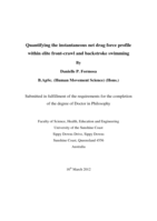 Quantifying the instantaneous net drag force profile within elite front-crawl and backstroke swimming