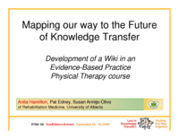 Mapping our way to the Future of Knowledge Transfer: Development of a Wiki in an Evidence-Based Practice Physical Therapy course