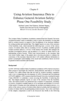 Using aviation insurance data to enhance general aviation: Phase 1 feasibility study