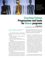 Progressions and loads for fitness programs