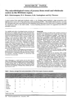 The microbiological status of prawns from retail and wholesale outlets in the Brisbane region