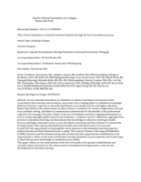 Clinical simulation in Australia and New Zealand: Through the lens of an advisory group