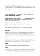 Surgeons' perspectives on surgical wound infection rate data in Queensland, Australia