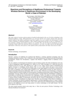 Reactions and Perceptions of Healthcare Professional Towards Wireless Devices in Healthcare Environment in the Developing World: a Case of Pakistan