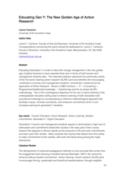 Educating Gen Y: The New Golden Age of Action Research