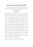 An evolutionary approach to network enabled capability