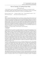 Service Learning: An Auditing Project Study