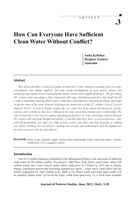 How can everyone have sufficient clean water without conflict?