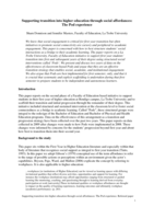 Supporting transition into higher education through social affordances: The Pod experience