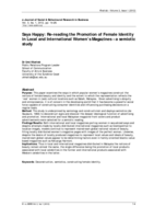 Saya Happy: Re-reading the Promotion of Female Identity in Local and International Women’s Magazines – a semiotic study