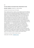 The healthiness of packaged foods: perceptions of APDS