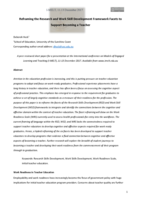 Reframing the Research and Work Skills Development Framework Facets to Support Becoming a Teacher
