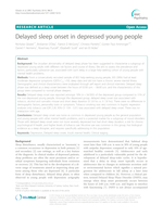 Delayed sleep onset in depressed young people