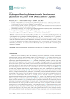 Hydrogen-Bonding Interactions in Luminescent Quinoline-Triazoles with Dominant 1D Crystals