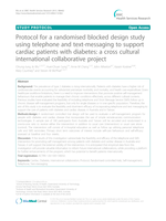 Protocol for a randomised blocked design study using telephone and text-messaging to support cardiac patients with diabetes: A cross cultural international collaborative project