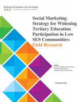 Social Marketing Strategy for Widening Tertiary Education Participation in Low SES Communities: Field Research