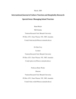 Tourism interaction on islands: The community and visitor social exchange